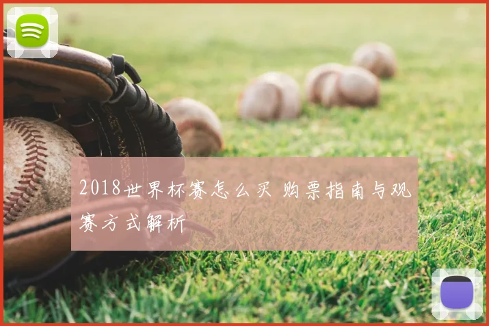 2018世界杯赛怎么买 购票指南与观赛方式解析