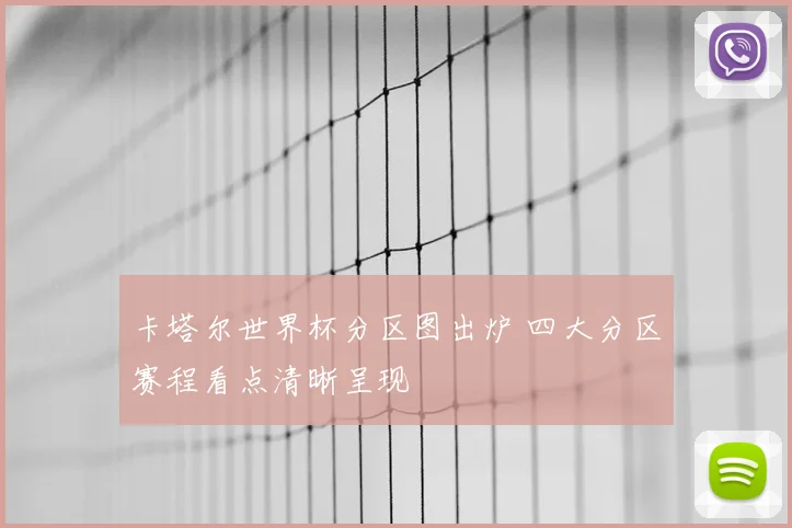 卡塔尔世界杯分区图出炉 四大分区赛程看点清晰呈现